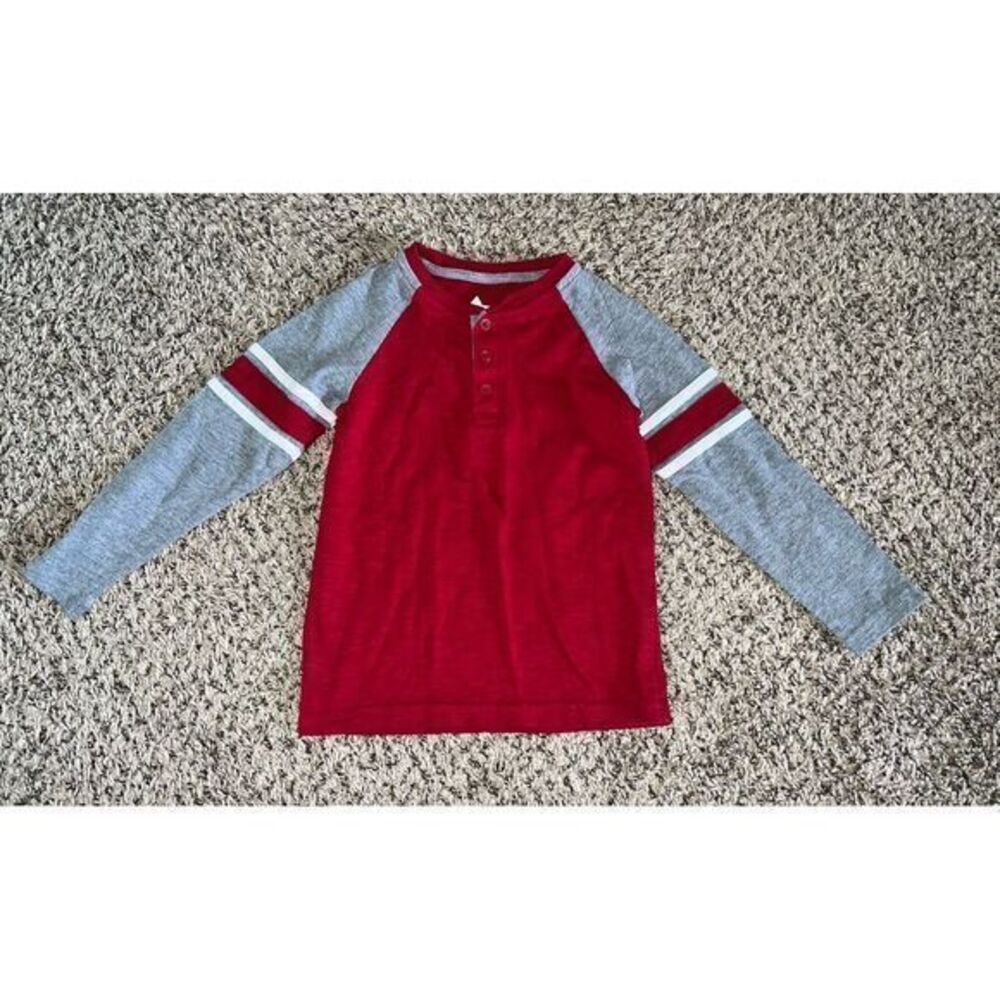 365 kids boys red long‎ sleeve shirt size 5